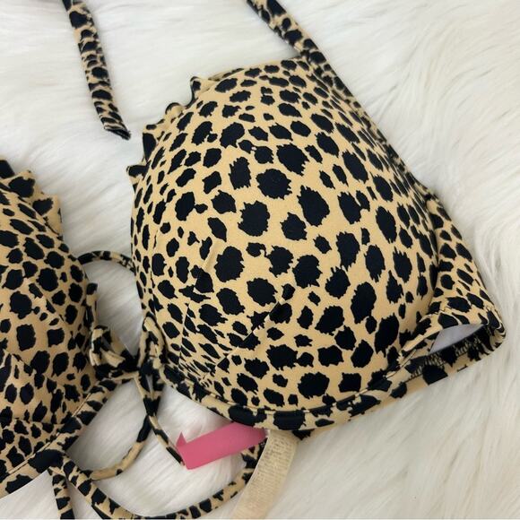 Victoria’s Secret Cheetah Animal Print Bikini Swim Top Size 36C - Picture 3 of 9